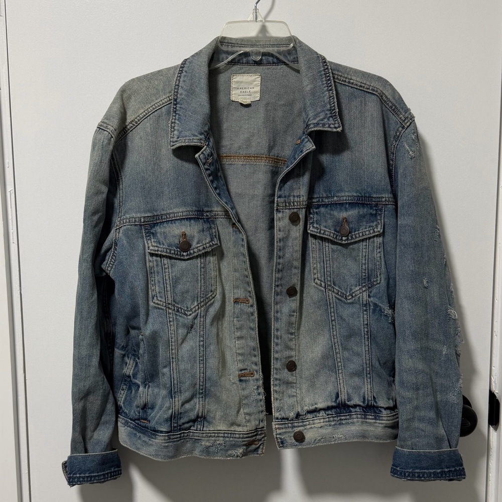 American Eagle Outfitters | Distressed Denim Jacket | Size XL